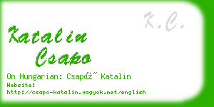 katalin csapo business card